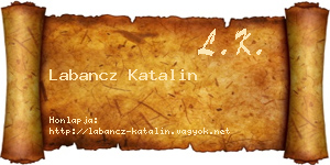 Labancz Katalin névjegykártya